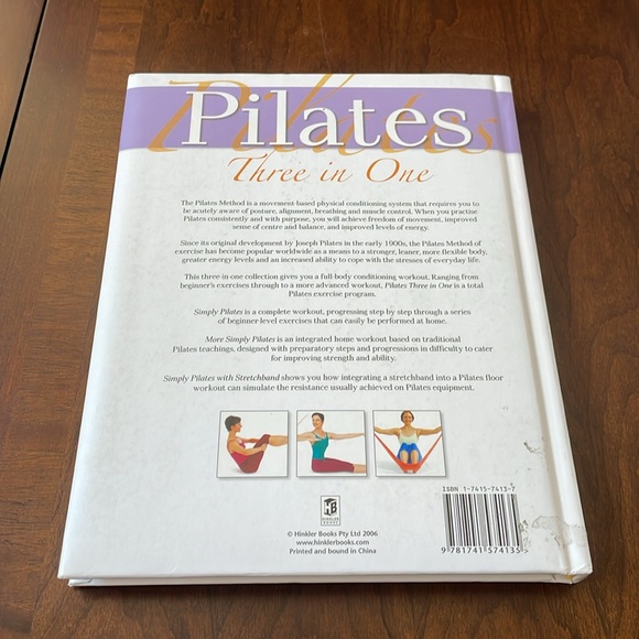 Pilates Three in One Book Hardcover three complete workout program illustrated - Picture 5 of 10